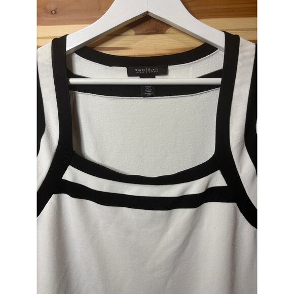 White House Black Market Colorblock Square Neck Womens Top XL - Picture 3 of 10